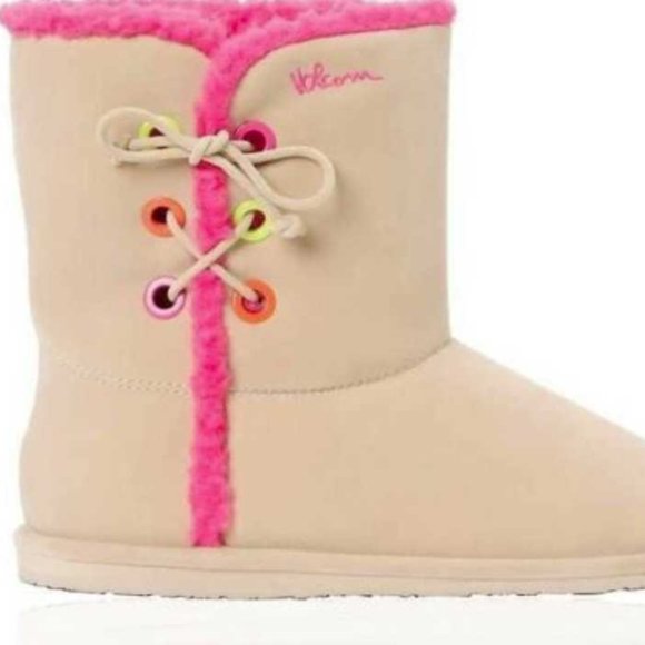 New 7 Volcom in love soft tan & pink boots - Picture 2 of 5